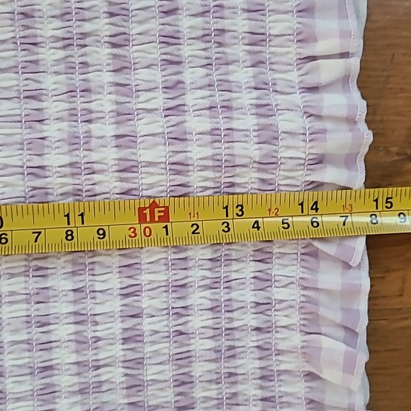 SO BRAND WOMENS JUNIOR PURPLE AND WHITE SMOCKING SUMMER TANK TOP SIZE LARGE - Picture 12 of 12